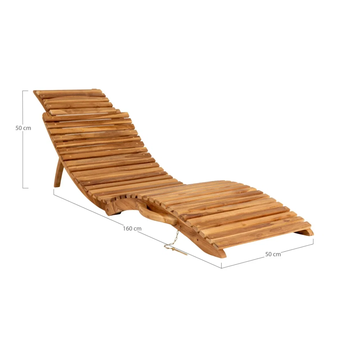 Arrieta Sun Lounger - Sun Lounger, teak, natural - Afbeelding 6