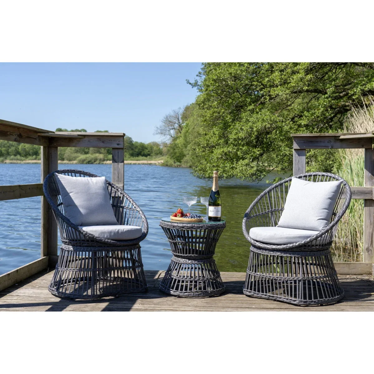 Natal Lounge Set - Lounge Set, rattan, grey, incl. cushions - Afbeelding 3