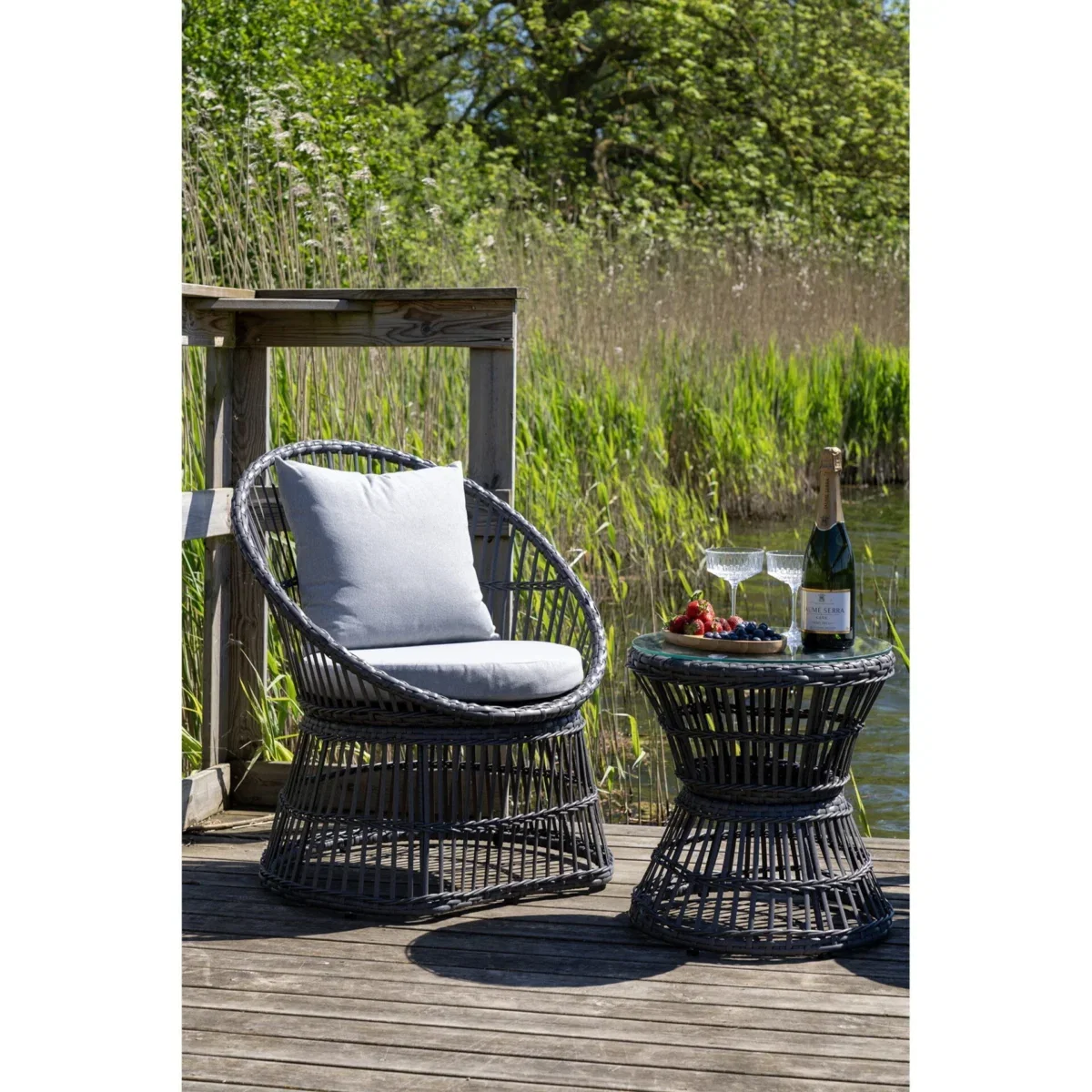 Natal Lounge Set - Lounge Set, rattan, grey, incl. cushions - Afbeelding 4