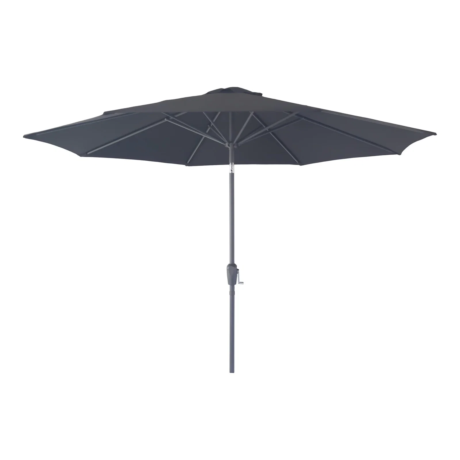 7701154-0.webp Houston Parasol - Parasol with crank and tilt, metal pole, black, ø300 cm - Afbeelding 1