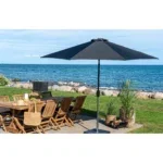 Houston Parasol - Parasol with crank and tilt, metal pole, black, ø300 cm - Afbeelding 2