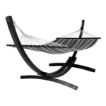 Tripoli Hammock  - Hammock on wooden stand, larch, polyester/cotton, black/grey/white - Afbeelding 3