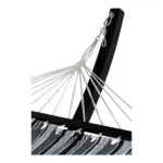 Tripoli Hammock  - Hammock on wooden stand, larch, polyester/cotton, black/grey/white - Afbeelding 5