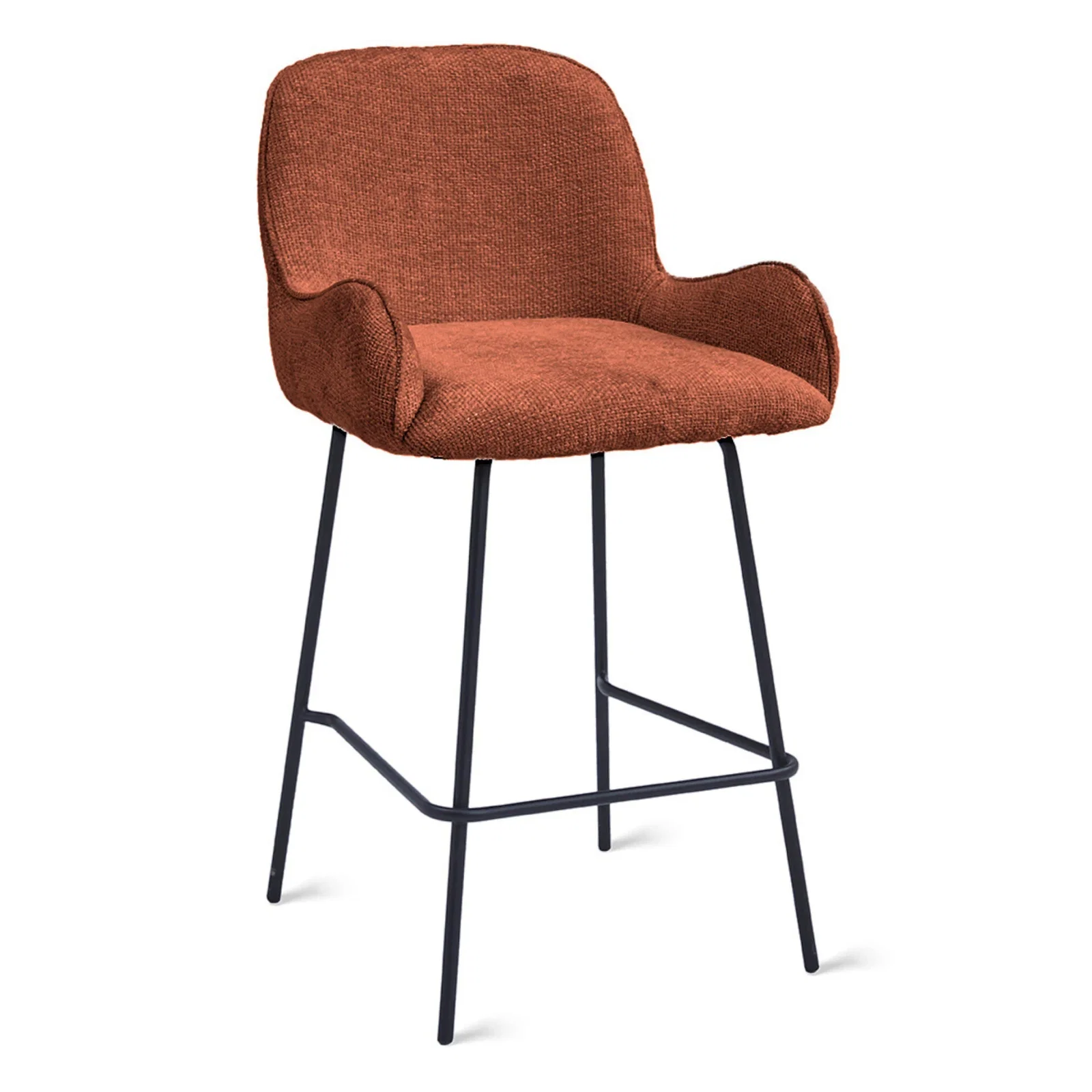 8.webp Barkruk Lily - Stof Roest - Afbeelding 1