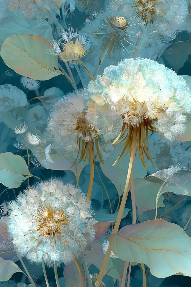 Glasschilderij 80x120cm Paardenbloemen Glasschilderij 80x120cm Paardenbloemen