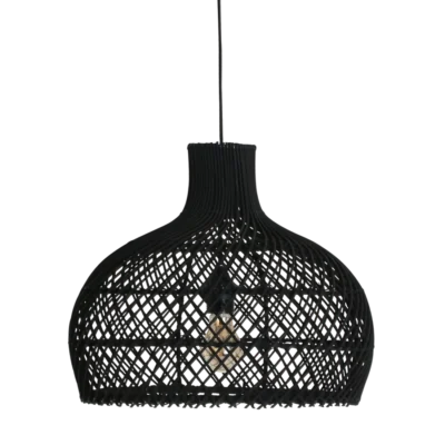 Maze rotan hanglamp zwart - Ø 42x36 cm