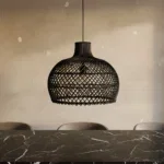 Maze rotan hanglamp zwart - Ø 42x36 cm - Afbeelding 8