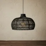 Maze rotan hanglamp zwart - Ø 57x36 cm