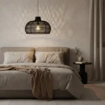 Maze rotan hanglamp zwart - Ø 57x36 cm - Afbeelding 4