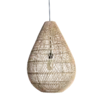 Maze druppel rotan hanglamp naturel -Ø 45x65 cm