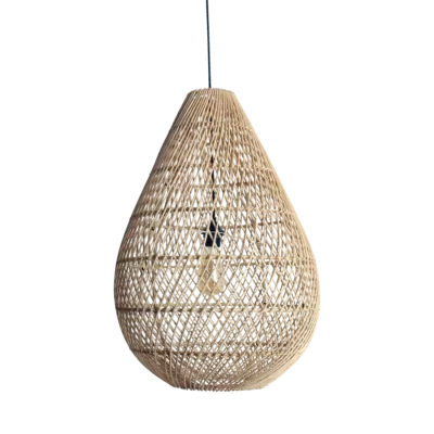 Maze druppel rotan hanglamp naturel -Ø 45x65 cm
