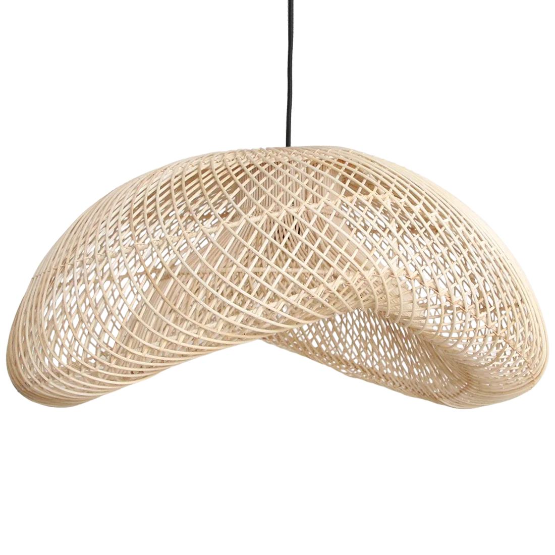 LIRA00906B-0.webp Maze rotan hanglamp organic XL - Ø 75x31 cm - Afbeelding 1