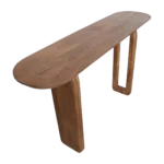 Bullnose mangohouten wandtafel bruin -140x35x80 cm - Afbeelding 11