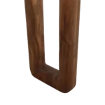 Bullnose mangohouten wandtafel bruin -140x35x80 cm - Afbeelding 6