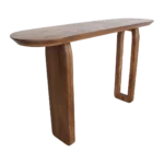 Bullnose mangohouten wandtafel bruin -140x35x80 cm - Afbeelding 9