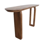 Bullnose mangohouten wandtafel bruin -140x35x80 cm - Afbeelding 10
