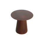 Bullnose mangohouten bijzettafel cone Ø 50 cm - Afbeelding 4