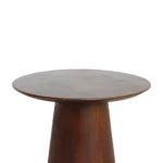 Bullnose mangohouten bijzettafel cone Ø 50 cm - Afbeelding 8