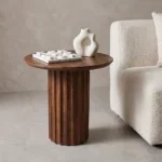 Bullnose bijzettafel reversed bruin Ø 50 cm - Afbeelding 2