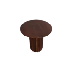 Bullnose bijzettafel reversed bruin Ø 50 cm - Afbeelding 5