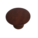 Bullnose bijzettafel reversed bruin Ø 55 cm - Afbeelding 5