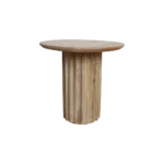Bullnose bijzettafel reversed naturel Ø 50 cm