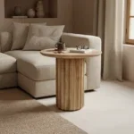 Bullnose bijzettafel reversed naturel Ø 50 cm - Afbeelding 2