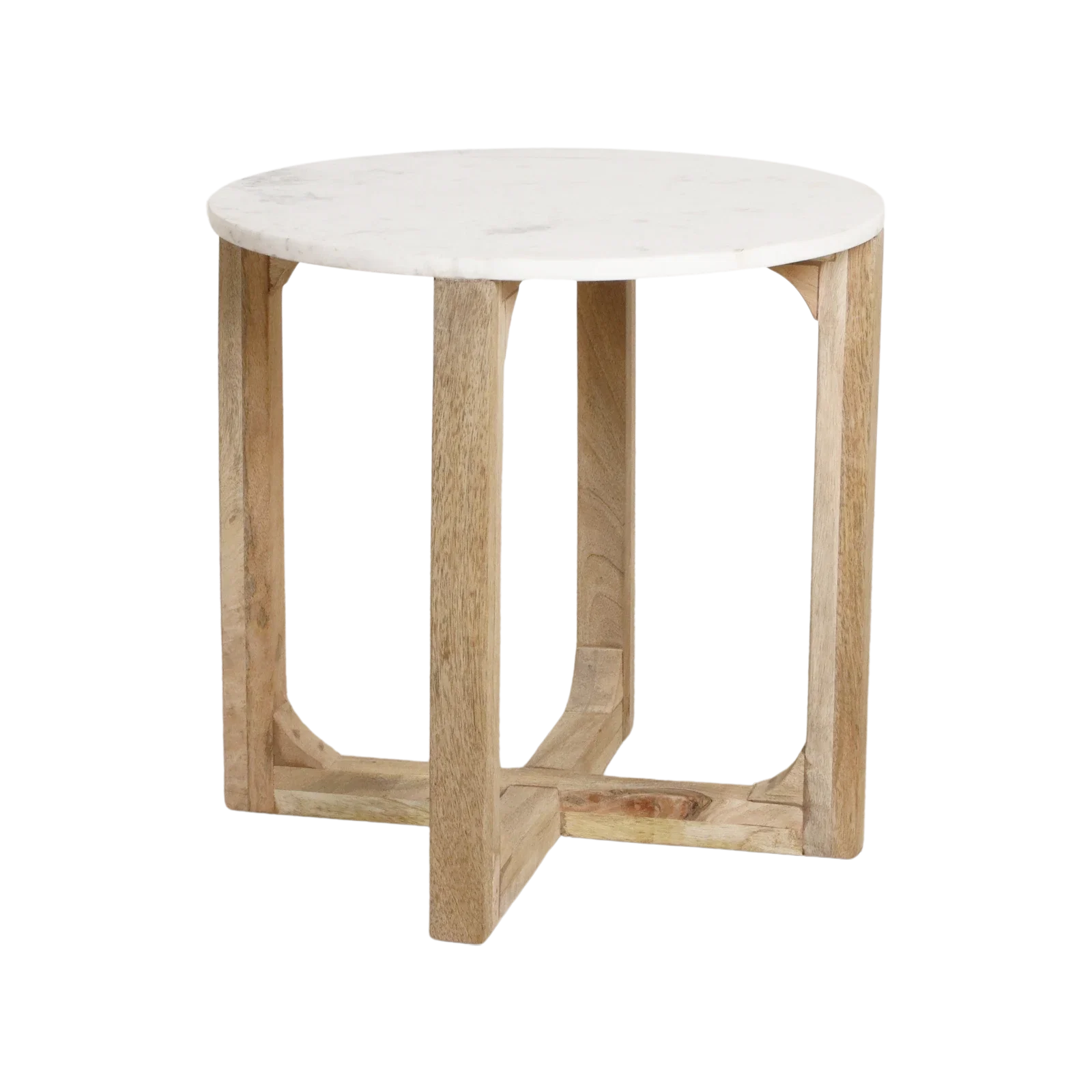 TAST00151-0-2.webp Marmeren bijzettafel rond - wit - Afbeelding 1