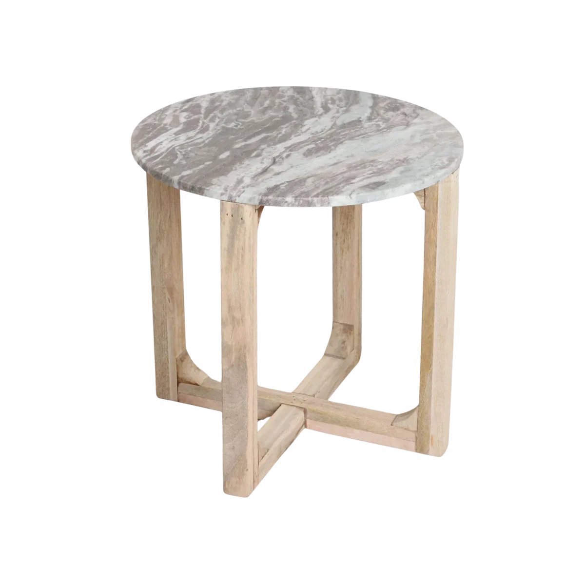 Marmeren bijzettafel rond - fantasy bruin - Afbeelding 5