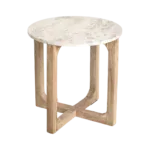 Marmeren bijzettafel Créme - 50x50x50 cm