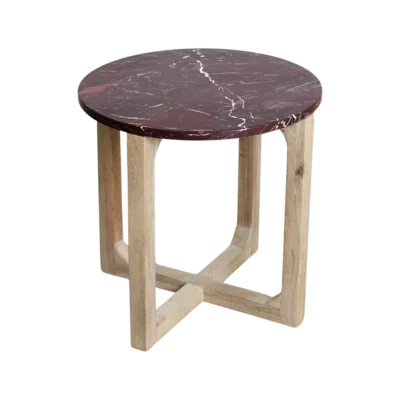 Marmeren bijzettafel Cherry - 50x50x50 cm