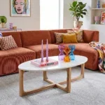 Ovale marmeren salontafel - Wit - 120x60x38 cm - Afbeelding 4