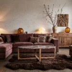 Ovale marmeren salontafel - Fantasy bruin - 120x60x38 cm - Afbeelding 4