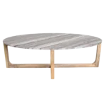 Ovale marmeren salontafel - Fantasy bruin - 120x60x38 cm - Afbeelding 5