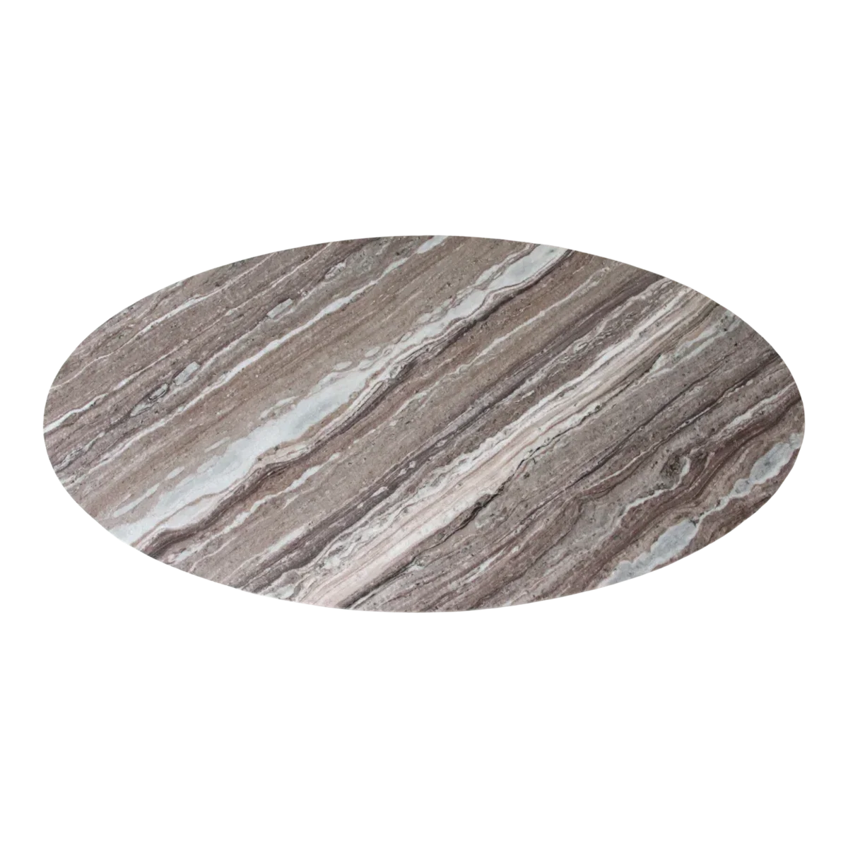 Ovale marmeren salontafel - Fantasy bruin - 120x60x38 cm - Afbeelding 7