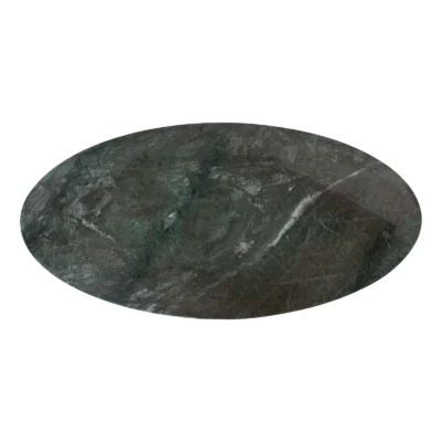 Ovale marmeren salontafel - Groen - 120x60x38 cm