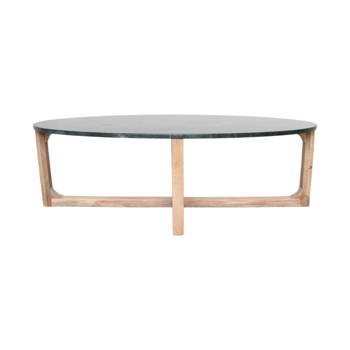Ovale marmeren salontafel - Groen - 120x60x38 cm - Afbeelding 3