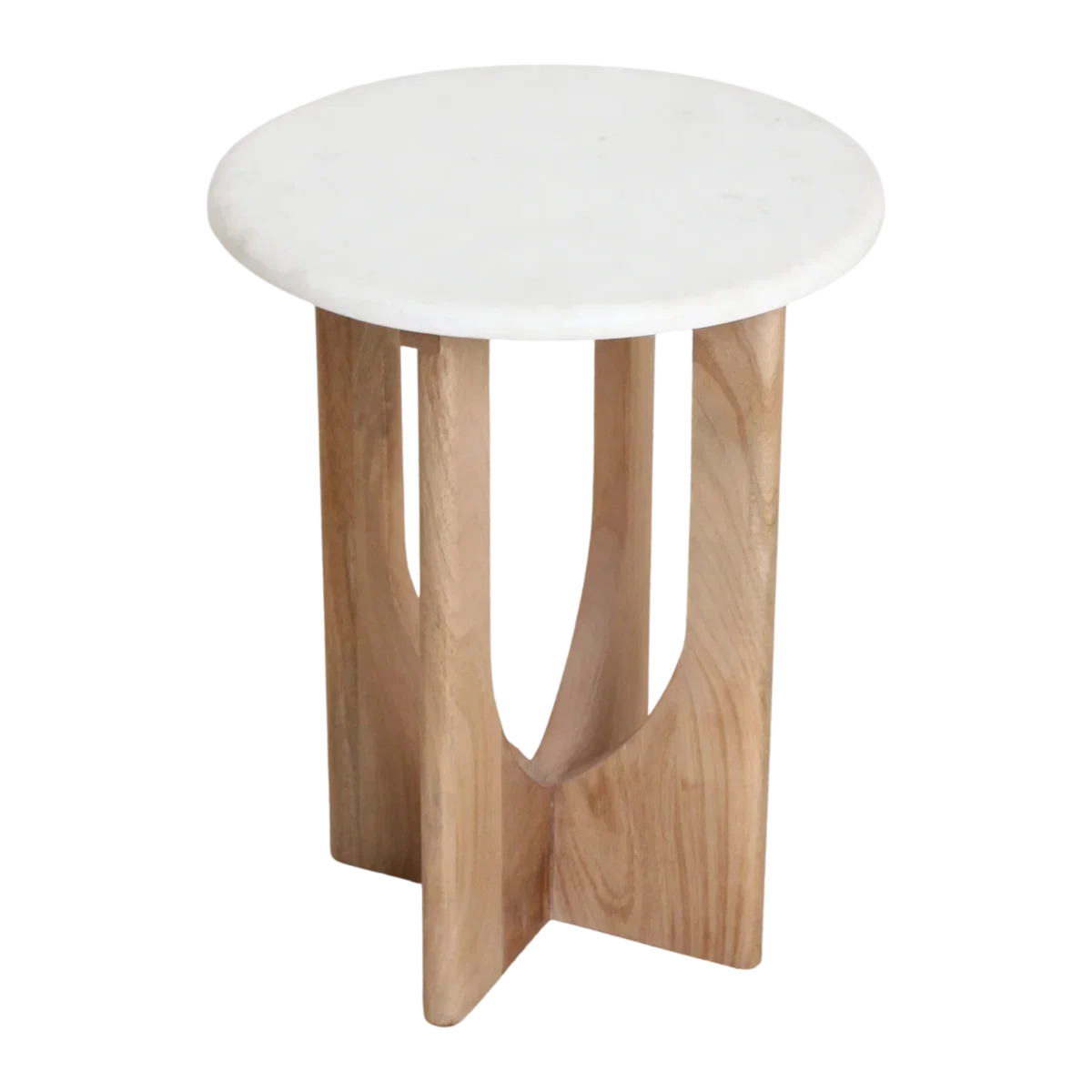 Kuching marmeren bijzettafel - wit - Afbeelding 5
