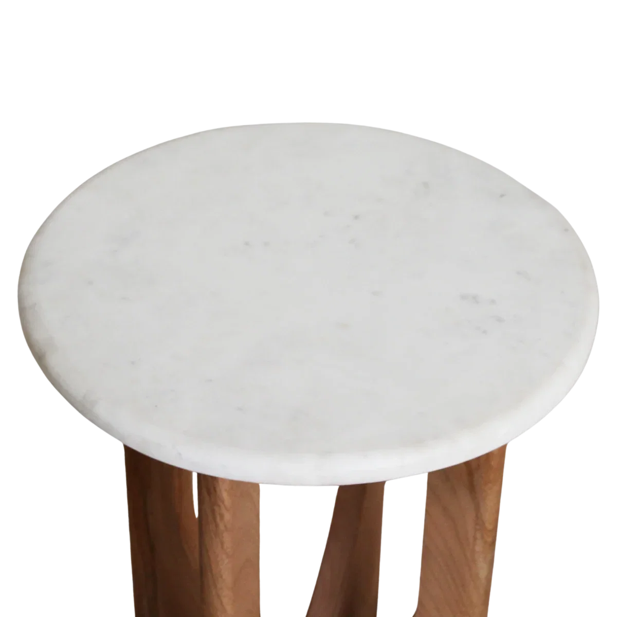 Kuching marmeren bijzettafel - wit - Afbeelding 6