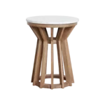 Sarawak marmeren bijzettafel - wit