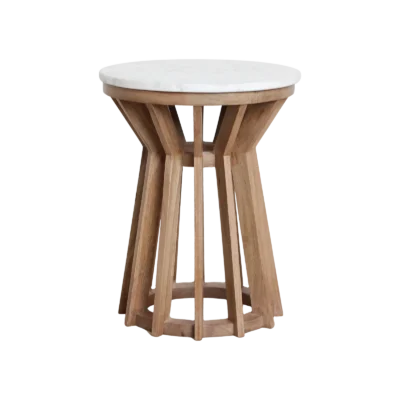 Sarawak marmeren bijzettafel - wit