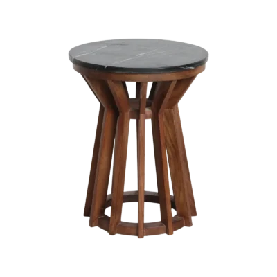 Sabah marmeren bijzettafel - zwart