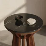 Sabah marmeren bijzettafel - zwart - Afbeelding 4
