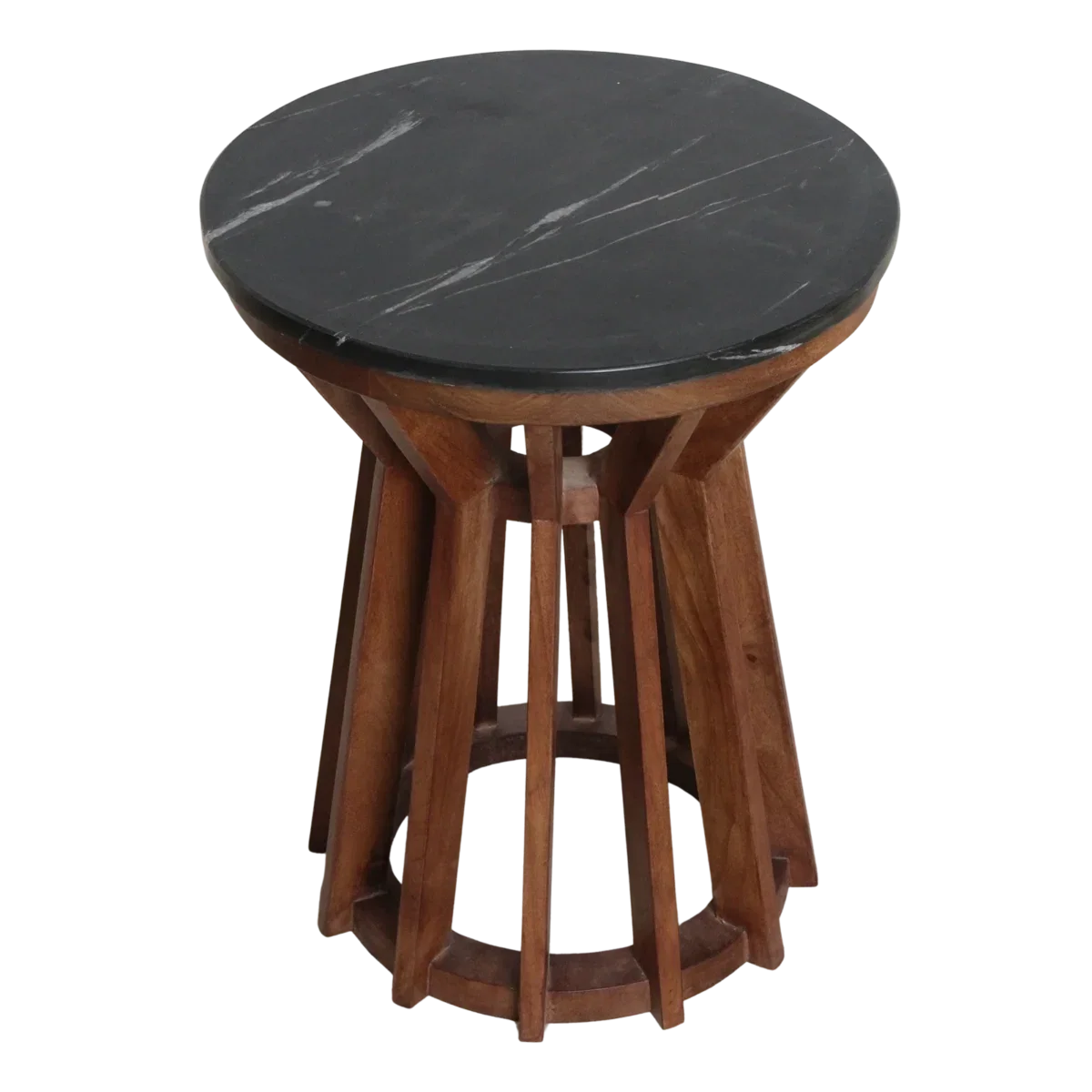 Sabah marmeren bijzettafel - zwart - Afbeelding 5
