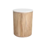 Malakka marmeren bijzettafel - wit