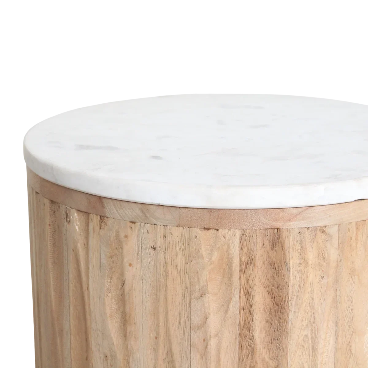 Malakka marmeren bijzettafel - wit - Afbeelding 6