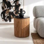 Langkawi marmeren bijzettafel - zwart - Afbeelding 2