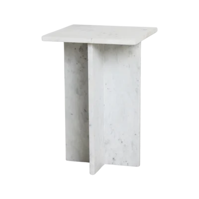 Beijing wit marmeren bijzettafel - 35x35x50 cm
