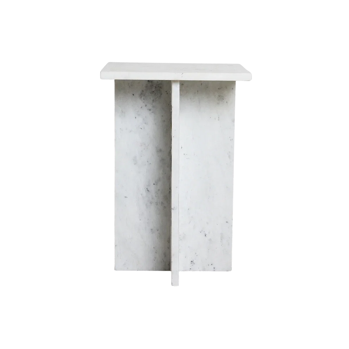 Beijing wit marmeren bijzettafel - 35x35x50 cm - Afbeelding 4