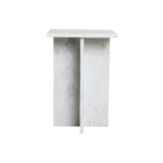 Beijing wit marmeren bijzettafel - 35x35x50 cm - Afbeelding 4